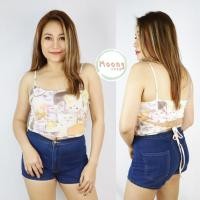 ราคา Moonyshop เสื้อครอปสายเดี่ยว เสื้อกล้าม เสื้อสายเดี่ยว Plussize 486 (12958033565)