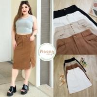 ราคา Moonyshop กระโปรงแหวกหน้า เอวสูง สาวอวบ กระโปรงผ่าหน้าสาวอวบ ใส่ไม่ได้เปลี่ยนไซส์ได้ 533 (16096445288)