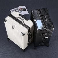 ราคา พร้อมส่งในไทย กระเป๋าเดินทาง กระเป๋าเดินทางอลูมิเนียม เฟรมสีดำ วัสดุ PC ล็อครหัสมตราฐาน 3 ตัว Premium Frame Aluminium (25256925934)