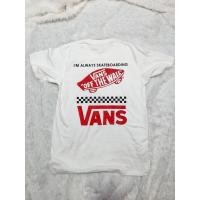 ราคา เสื้อ VANS สีขาว ผ้าดี Cotton100 สกรีน Flex PU เนียนสวย ไม่แตกไม่ลอก (5117587073)