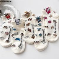 ราคา Riverstone ถุงเท้าข้อเท้าเครยอนชินจัง หมูสุนัขการ์ตูนกีฬากลางแจ้งถุงเท้ากลางลูกวัว Creative Star Cotton Ins สไตล์เครยอนชินจังถุงเท้าสั้นผู้หญิง (24583324557)