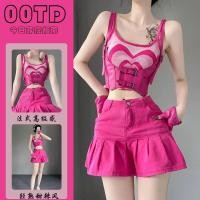 ราคา ฤดูร้อน ร้อนฉ่า เซ็กซี่ เซ็กซี่ ชุดกระโปรงพลีทสีชมพู (27101277680)
