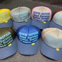 ราคา Kapital สไตล์ใหม่ Denim เย็บสโลแกนโฟมพิมพ์หัว Casual Sun หมวกโค้ง Brim เบสบอลหมวกรถบรรทุกหมวก (25834614468)