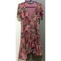 ราคา เดรสสั้นแขนระบายสั้นสีชมพูลายดอก ป้ายผูกข้างเป็นโบว์ ผ้าชีฟองมีซับ อก 38 เอว 30 สะโพกฟรี ยาว 37 นิ้ว (29457576566)