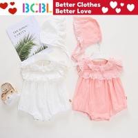 ราคา Bcbl ชุดจั๊มสูท รอมเปอร์ แขนกุด ลูกไม้ พร้อมหมวก สีชมพู สีขาว สําหรับเด็กผู้หญิง (23445747013)