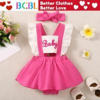 ราคา Bcbl ชุดเดรสรอมเปอร์ แขนกุด เปิดหลัง สีชมพู สําหรับตุ๊กตาบาร์บี้ อายุ 3 18 เดือน (22249908602)
