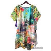 ราคา Clearance เดรสผ้าเปลือกไหมอินเดีย ทรง Oversize เหลือ 1 ตัวสุดท้าย (16694502847)