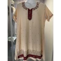 ราคา เสื้ออินเดียตัวยาว ผ้าชีฟองปักเลื่อมแน่นๆ อก41นิ้ว งานอินเดียแท้ มือ2 (21269116838)