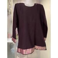 ราคา เสื้ออินเดียตัวยาว สีเปลือกมังคุด อก40นิ้ว งานอินเดียแท้ มือ2 (20669071526)