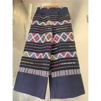 ราคา กางเกงผ้าทอมือไทลื้อ เอว 28 32 สะโพก 42 (24824235369)