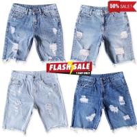 ราคา กางเกงยีนส์ขาสั้น สามส่วน ผู้ชาย วินเทจSize28 42 ขาดๆเซอร์ แต่งขาด (22725549919)