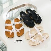 ราคา Souta รองเท้าแตะสไตล์วินเทจ ไบเก้น รุ่นไขว้ ลด1ไซส์ (27305627711)
