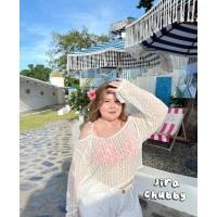 ราคา เสื้อลูกไม้แขนยาวสาวอวบ ใส่สบายไม่คันเหมาะกับสาวอวบสุดแซ่บ (25734785842)