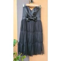 ราคา ชุดราตรีสีดำ เดรสเกาะอกสีดำ ผ้ามุ้ง ฟรุ้งฟริ้ง ใส่ไปงาน (22871533570)