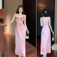 ราคา ชุดสลิงเย็บลูกไม้ฝรั่งเศสเซ็กซี่ยาวปานกลางชุดเดรสทรงเข้ารูป (24434697753)