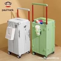 ราคา Paul Frank ความจุขนาดใหญ่สุดกว้างวาดบาร์กระเป๋าหญิงใหม่ดูดีนักเรียนชายเดินทางรถเข็นรหัสผ่านซองหนัง (28307704634)