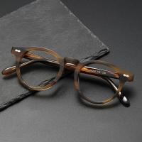 ราคา กรอบแว่นตาแฮนด์เมดญี่ปุ่น TVR สไตล์เดียวกัน 505 Tik Tok ขายดี Retro Oval Frame Acetate กรอบแว่นตา (28304723899)