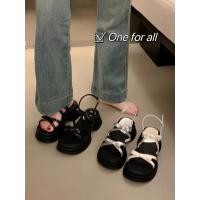 ราคา TX570 รองเท้าส้นสูง 2 นิ้ว แต่งโบว์ So Cute สุดๆ ส้นปานกลาง 5 ซม รองเท้าแตะแพลตฟอร์ม สไตล์เกาหลี ไซส์ (25034578541)