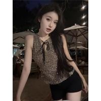 ราคา เสื้อสายเดี่ยว แขนกุด ปักเลื่อม ฉลุลาย สุดเซ็กซี่ แฟชั่นฤดูร้อน (24573914746)