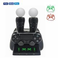ราคา Jomaa แท่นชาร์จจอย PS4 สําหรับ Playstation 4 PS4 PSVR VR MOVE PSVR VR MOVE Charger Station For PS MOVE Controllers (24468928707)