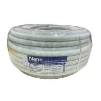 ราคา ท่ออ่อนลูกฟูก ท่อเฟล็กพลาสติก 20มม ยาว50ม สีขาว NANO (10062220126)