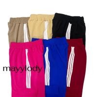 ราคา mayylody กางเกงขายาว เอวสูงแต่งเเถบข้างขาว3แถบ มีกระเป๋าข้าง ผ้าวูลเวฟ เนื้อดีงานสวยปังมากกกกก กางเกงวอร์ม (22378936891)