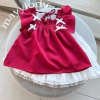 ราคา mayylody ขายแยกชิ้น เสื้อครอป สไตล์สาวเวียดนาม เสื้อคอเหลี่ยมระบายแขนติดโบว์น่ารักปุ๊กปิ๊ก ลุคคุณหนูน่ารัก (23362298677)