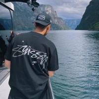 ราคา ต้นฉบับ 100 เสื้อยืดคอกลม Stussy Graphic Tee Print Loose Cotton (28957763062)