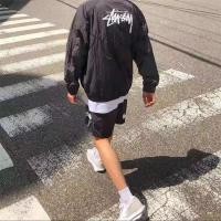 ราคา Stussy Original คู่แจ็คเก็ตแจ็คเก็ตสําหรับผู้หญิงเสื้อแจ็คเก็ตสําหรับผู้ชายเสื้อแจ็คเก็ตธรรมดาซิป Bomber Jacket Windbreakers Unisex (25779222269)