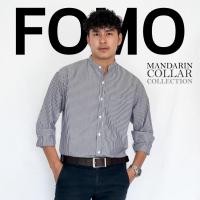 ราคา FOMO เสื้อเชิ้ตคอจีนลายทาง สีดำ เสื้อเชิ้ตคอจีน เสื้อคอจีน (25422908466)
