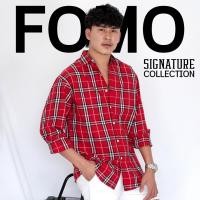 ราคา Fomo เชิ้ตแขนยาว ลายสก๊อตโมเดิร์นสีแดง เสื้อเชิ้ตลายสก๊อต (25273845172)