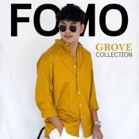 ราคา Fomo เชิ้ตแขนยาว สีเหลืองมัสตาร์ด เชิ้ตชิวๆ (23789300026)