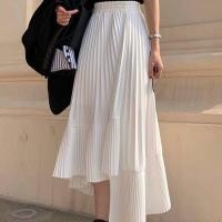 ราคา กระโปรงพลีท เอวสูง ทรงไม่สมมาตร แฟชั่นฤดูร้อน สไตล์เกาหลี สําหรับผู้หญิง (25526604295)