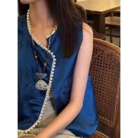 ราคา 2024 ฤดูใบไม้ร่วงใหม่เสื้อกั๊กสไตล์จีนเฉพาะแฟชั่นพิเศษสไตล์ชาแนลเสื้อกั๊ก ผ้าแจ็คการ์ด สวมใส่ด้านนอก (29057627981)