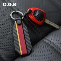 ราคา Ogb พวงกุญแจรถคาร์บอนแท้ Fibre Key Ring Alcantara Key Chain พวงกุญแจรถจักรยานยนต์สําหรับ Ferrari Lamborghini BMW Benz BYD Honda Lexus Toyota (26857715885)