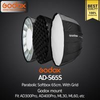 ราคา Godox Softbox AD S65S Parabolic Softbox 65 cm With Grid Godox Mount For AD300Pro AD400Pro ML60 (5947936575)