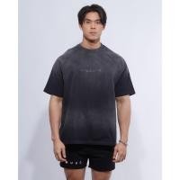 ราคา Musculo เสื้อยืดโอเวอร์ไซส์ไหล่สโลปฟอกวินเทจ (18778116406)