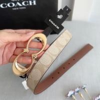 ราคา เข็มขัดหญิง coach แท้ รหัส CA516 ลายC สีครีม หัวทอง (22258401907)