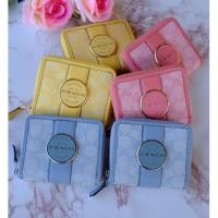 ราคา COACH แท้ LONNIE SMALL ZIP AROUND WALLET IN SIGNATURE JACQUARD COACH C8323 กระเป๋าสตางค์ซิปรอบใบสั้น สีหวานมากค่ะ (16359080259)