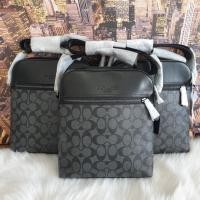 ราคา Coach ชาย แท้ HOUSTON FLIGHT BAG IN SIGNATURE CANVAS COACH 4010 สะพายข้างชาย ซิปบน (15747736280)