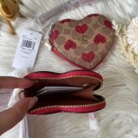 ราคา Coach Heart Coin Case In Signature Canvas With Heart Print งานshop กระเป๋าใส่เหรียญ (25955046689)