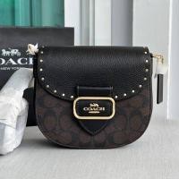 ราคา Coach CE567 Morgan Saddle Bag In Colorblock Signature Canvas With Rivets (25502508209)