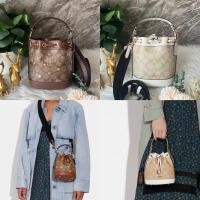 ราคา COACH DEMPSEY DRAWSTRING BUCKET 15 IN SIGNATURE CANVAS กระเป๋าสะพายข้างทรงขนมจีบ (25411214246)