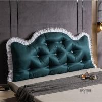 ราคา ขายร้อนเจ้าหญิงสไตล์มงกุฎเบาะใหญ่สีทึบพนักพิงใหญ่ห้องนอนคู่หมอนเตียงเสื่อทาทามิเตียงใหญ่ถอดซักได้ skyme (29006351353)