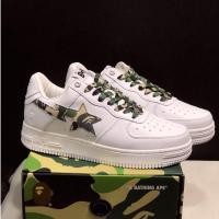 ราคา Bape ABC CAMO STA รองเท ้ าผ ้ าใบแฟชั ่ นลําลอง สีขาว สีเขียว MJ2L (25826636401)