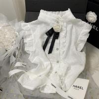 ราคา 2024 แขนกุดสไตล์ใหม่ All Match Camellia สีทึบเสื้อเสื้อกั๊ก Palace สไตล์ฤดูร้อน High End ฝรั่งเศส JHAO (29154118998)