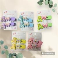 ราคา CAREBEAR001 กิ๊บติดผมสีพาทเทลน่ารัก กิ๊บติดผมลายการ์ตูน (24822778903)