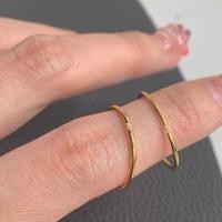 ราคา ขายร้อน แหวน F X แหวนเพชรสไตล์ญี่ปุ่นบางมากแฟชั่นแมทช์ง่ายสำหรับผู้หญิง18K ไม่ซีดจางเรียบง่ายและประณีตแหวนหางนิ้วชี้หรูหราเฉพาะกลุ่ม (28256295127)