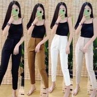 ราคา B พร้อมส่ง กางเกงทรงโรเชฟ 7 8ส่วน ผ้าฮานาโกะใส่ทำงานได้ (5804167483)