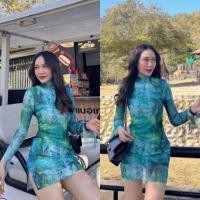 ราคา เดรสสั้นทรงรัดรูป สีมรกตสวยแพง ซับในทั้งตัว พร้อมส่ง (22215265675)
